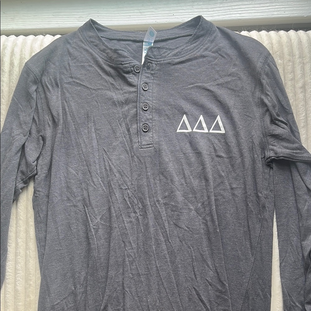 Tri Delta Grey Long Sleeve Tee Soft